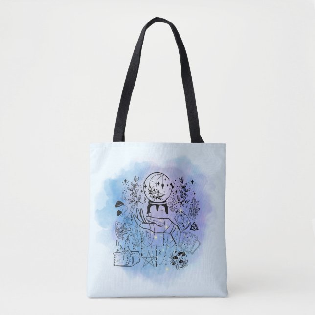 Witches' Sight: Mystical Visionary Design Tote Bag (Front)