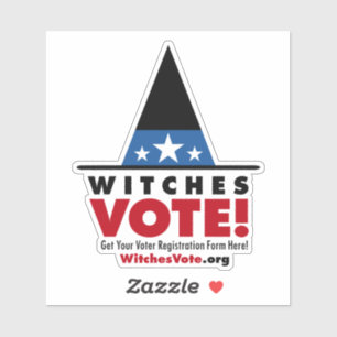 Witches Vote! Removable Vinyl Decal for Witch Shop