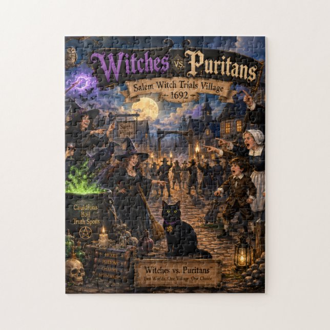 Witches vs. Puritans™ | Salem Witch Trials Puzzle (Vertical)