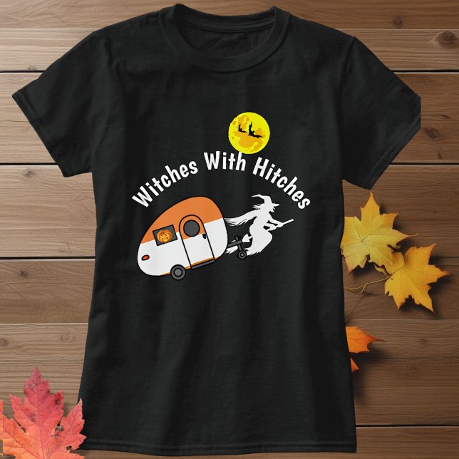 Witches With Hitches Halloween Silhouette Camper T-Shirt (Creator Uploaded)