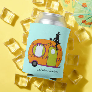 Witches with hitches Halloween trailer rv camper Can Cooler