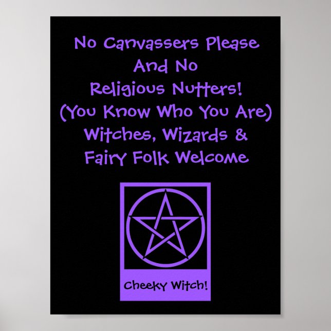 Witches Wizards and Fairy Folk Welcome Poster (Front)