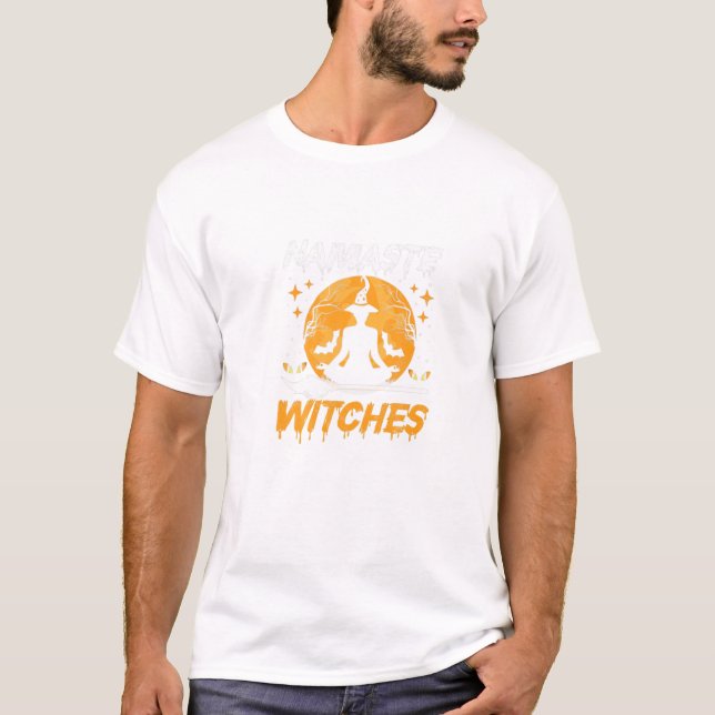 Witches Yoga Meditation Funny T-Shirt (Front)