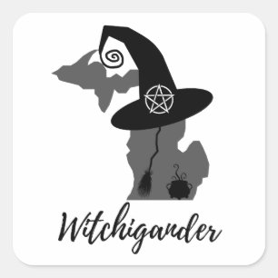 Witchigander - Michigan Witch Square Sticker
