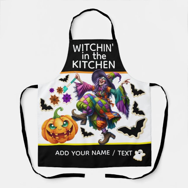 Witchin' in the Kitchen APRON All-Over Print Apron (Front)