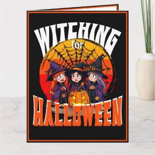 Witching for Halloween, Spooky Witches Party Card