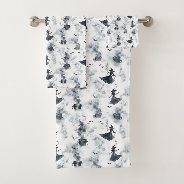Witching Hour – Shadows, Smoke & Spellcraft Bath Towel Set (Insitu)