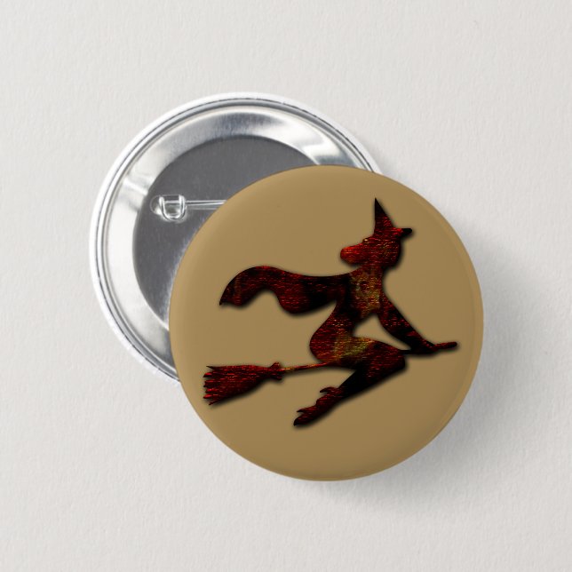 Witching Hour Silhouette 2 Inch Round Button (Front & Back)