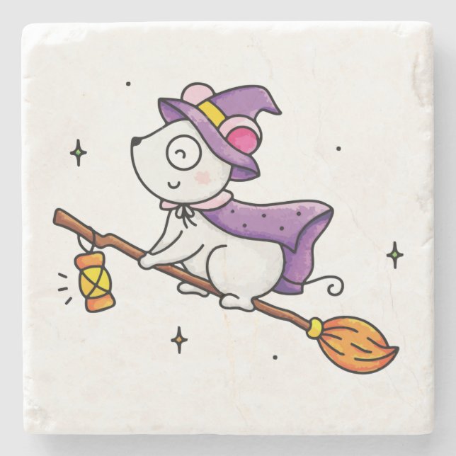 Witching hour stone coaster (Front)