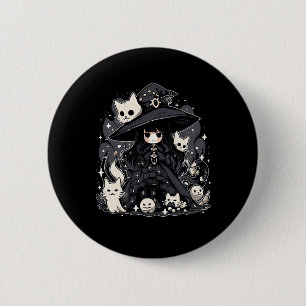 Witching Hour Trendy Halloween Graphic Design 2 Inch Round Button