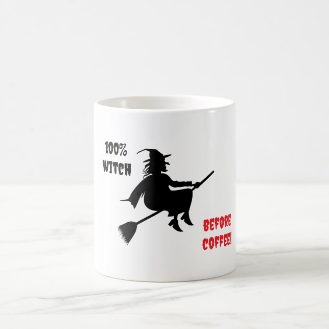 Witching Hour: Vintage Coffee Quote Halloween  Mug (Center)