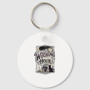 Witching Hour Vintage Engraving Witchy Design_1 Keychain