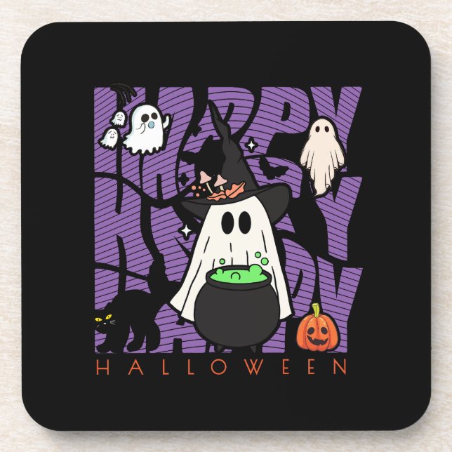 Witching Up Fun | Happy Halloween Magic & Mischief Coaster (Front)