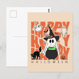Witching Up Fun   Happy Halloween Magic & Mischief Postcard