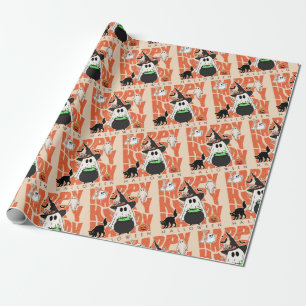 Witching Up Fun   Happy Halloween Magic & Mischief Wrapping Paper