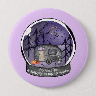 Witching You A Happy Camp-O-Ween 4 Inch Round Button