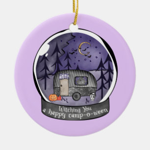 Witching You A Happy Camp-O-Ween Ceramic Ornament