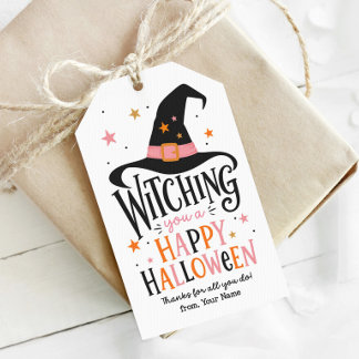 Witching You a Happy Halloween Cute Witch Gift Tags