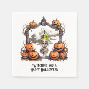 Witching you a Happy Halloween Napkin