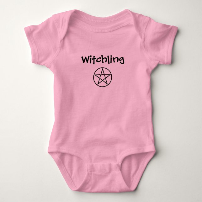 Witchling Pentacle Pagan Wiccan Baby Creeper (Front)