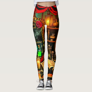 Witch's Altar Mystical Night Brew Design Leggings