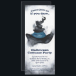 Witch's Black Hat Halloween Invitation<br><div class="desc">A watercolor black pointed witch's hat is featured on these party invitations. Fun for Halloween costume party invitations,  scary kid's birthday party invitations,  adult Halloween costume party invitations,  just change the wording to fit your occasion. Available as printed invitations and instant download to print yourself or to send digitally.</div>