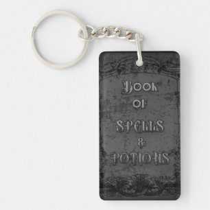 Witch's Book of Spells and Potions Keychain