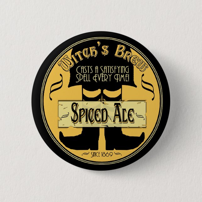 Witch's Brew 2 Inch Round Button (Front)