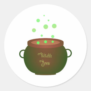 Witch's Brew Classic Round Sticker