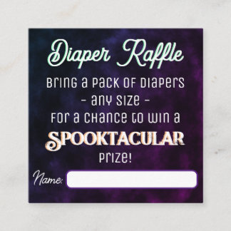 Witch's Brew Diaper Raffle Enclosure Card