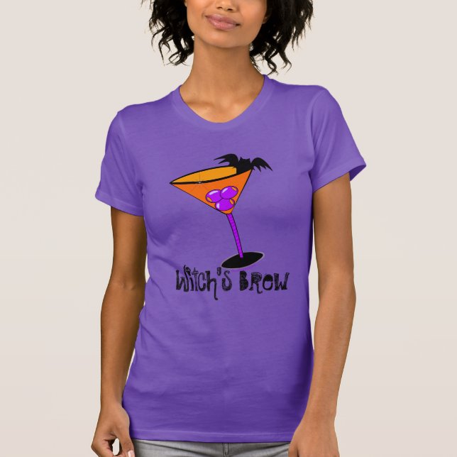 Witch's Brew Halloween Martini Shirt (Front)