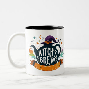 Witch's Brew- Halloween  Two-Tone Coffee Mug