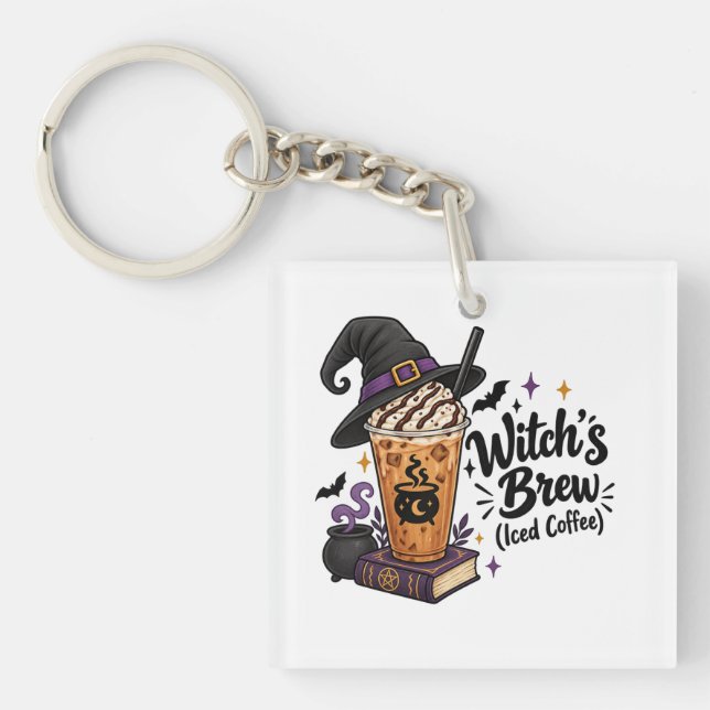 Witch's Brew (Iced Coffee) Keychain (Front)