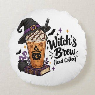 Witch's Brew (Iced Coffee) Round Pillow