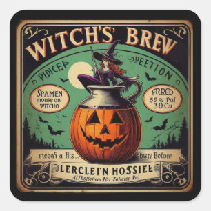 Witch's Brew Square Sticker