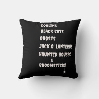 Witch's Fall Favourites Throw Pillow
