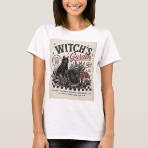 Witch's Garden Halloween Retro T-Shirt