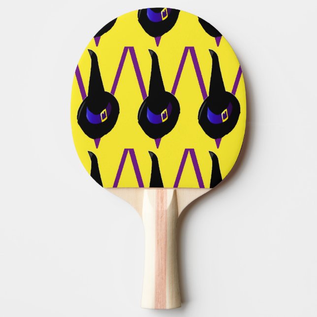 Witch's hat on decorative ping pong paddle (Front)