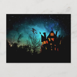 Witch's Haunted House Postcard