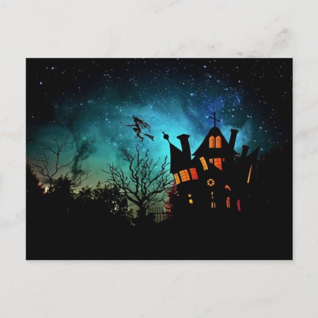 Witch's Haunted House Postcard (Front)