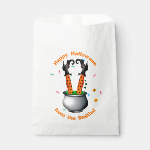 Witch's Legs & Brew in Orange & Black Favour Bag