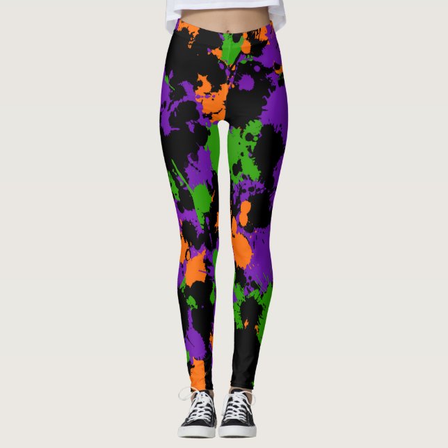 Witch's Paint Splatter Leggings (Front)