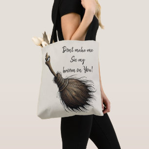 Witch's Pet Broom Tote Bag