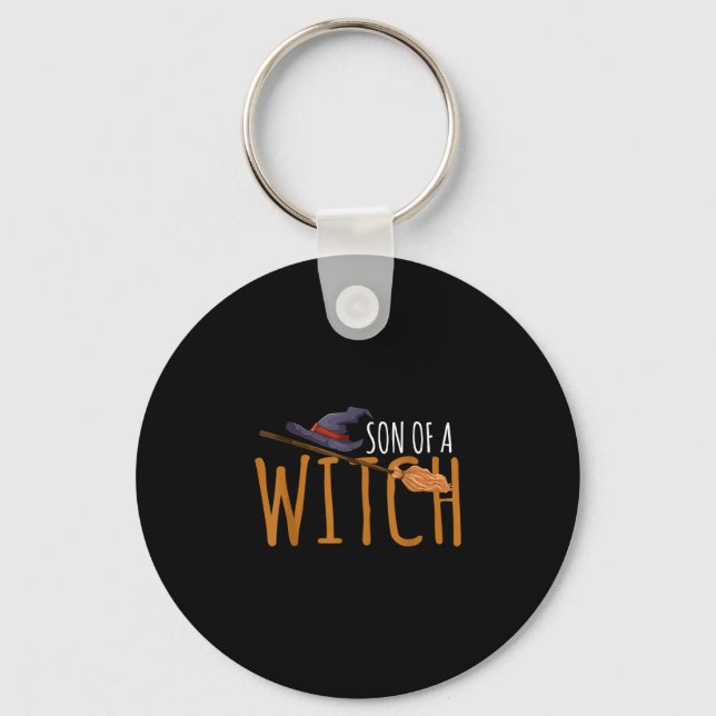 Witch's son halloween hat  keychain (Front)