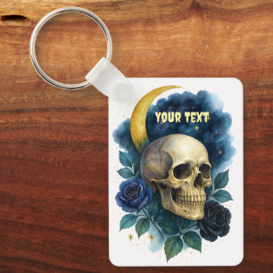 Witchy Aesthetic Gothic Floral Halloween Creepy Keychain