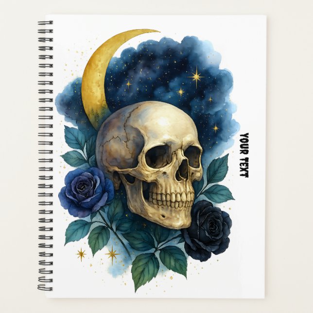 Witchy Aesthetic Gothic Floral Halloween Creepy  Planner (Front)