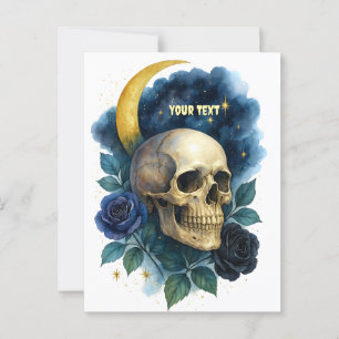 Witchy Aesthetic Gothic Floral Halloween Creepy  Postcard