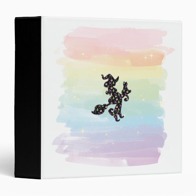 Witchy And Cat, Halloween Mood Binder (Front/Spine)