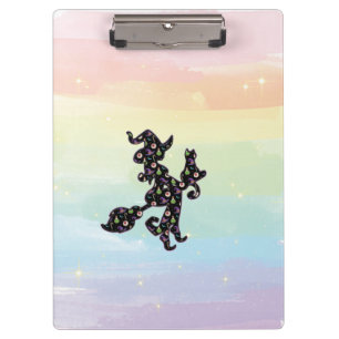 Witchy And Cat, Halloween Mood Clipboard
