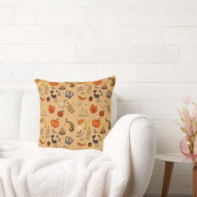 Witchy Autumn Throw Pillow (Couch)